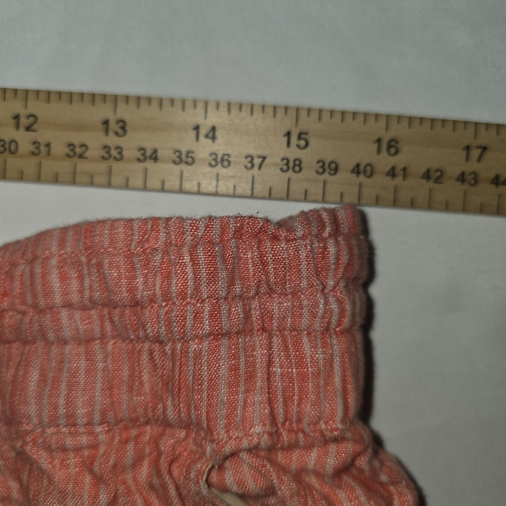Anthropologie Women's Beachcomber Linen Striped Embroidery Shorts Size Medium - Picture 7 of 12